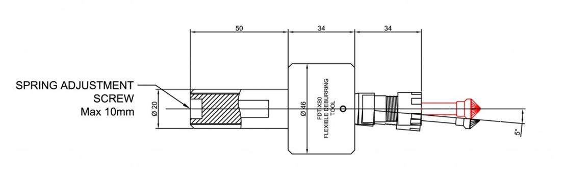 浮動去毛刺倒角刀柄圖紙